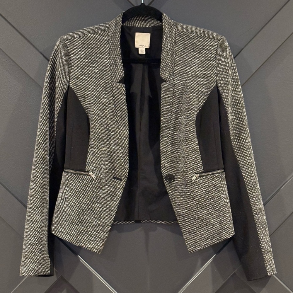Halogen Black and Gray Knit Blazer